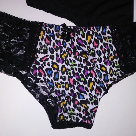 Set of 3 Deb Panty Low Rise Black‎ Lace Colorful New - Picture 5 of 7